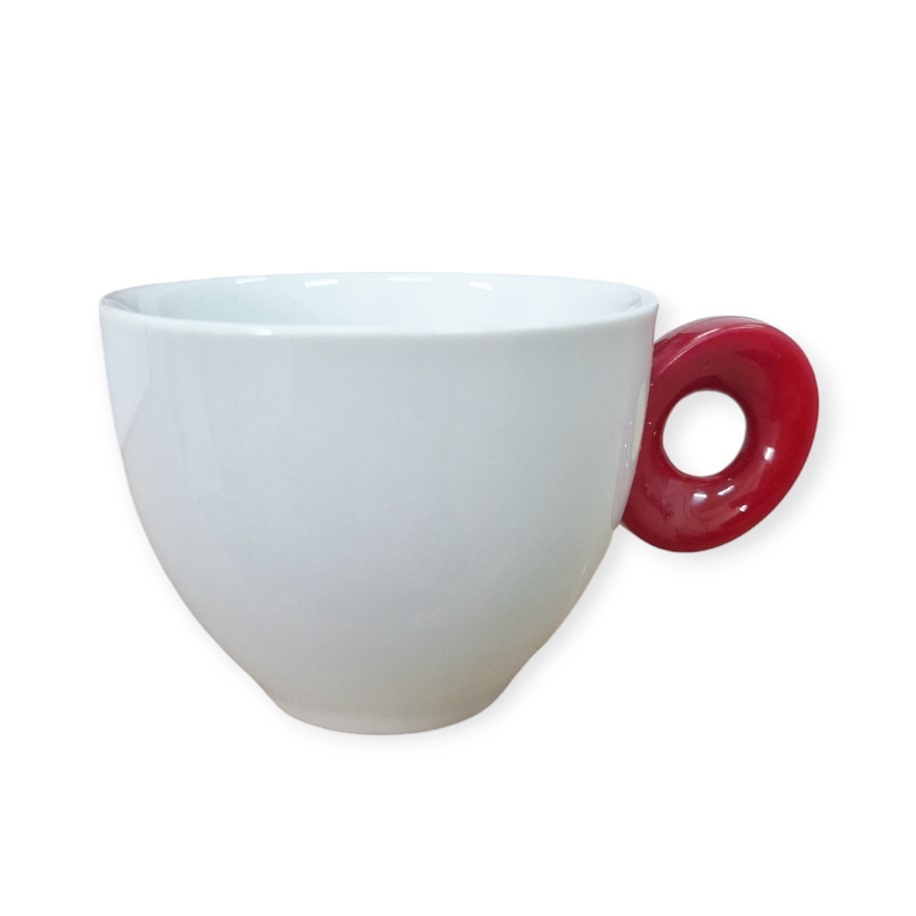 Acquista online Guzzini set of 6 porcelain cups, white and red, 50 cc Guzzini